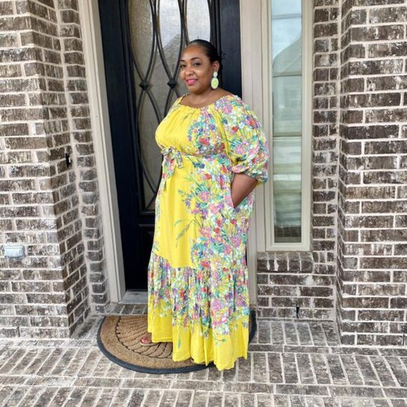 ANTHROPOLOGIE Eliora Off-The-Shoulder Maxi DRESS - Picture 14 of 15